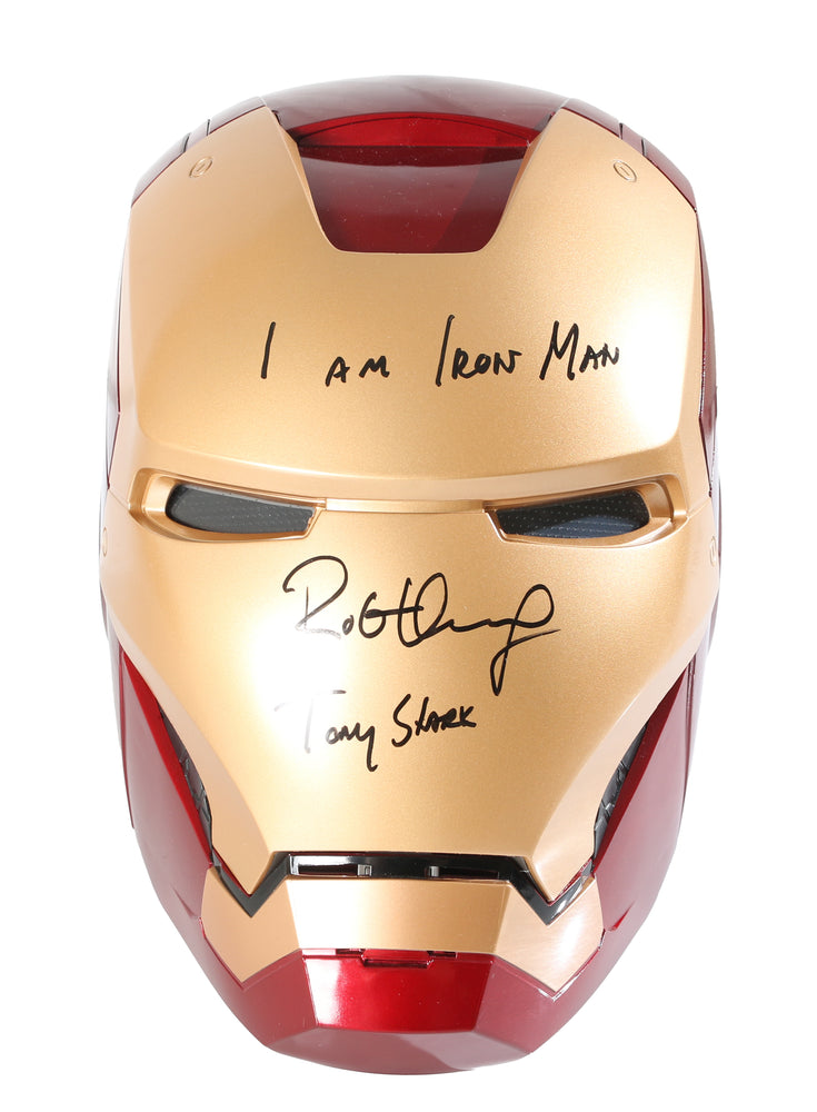 
                  
                    Iron Man Prop Replica Hasbro Legends Series Electronic Helmet (SWAU) Signed by Robert Downey Jr. with Character Name & Quote
                  
                