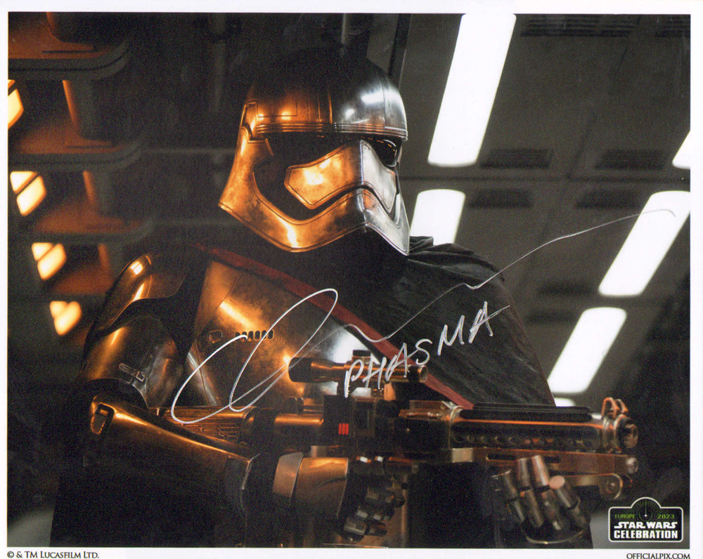 Gwendoline Christie as Captain Phasma in Star Wars: The Force Awakens (Official Pix Celebration) Signed 8x10 Photo with Character Name