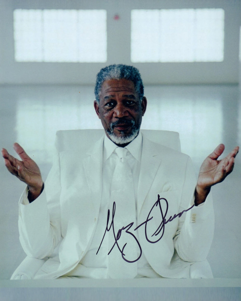 Morgan Freeman as God in Bruce Almighty Signed 8x10 Photo