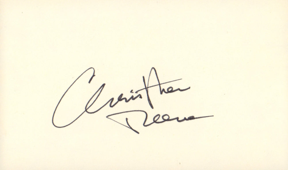Christopher Reeve Superman Signed 5x3 Index Card