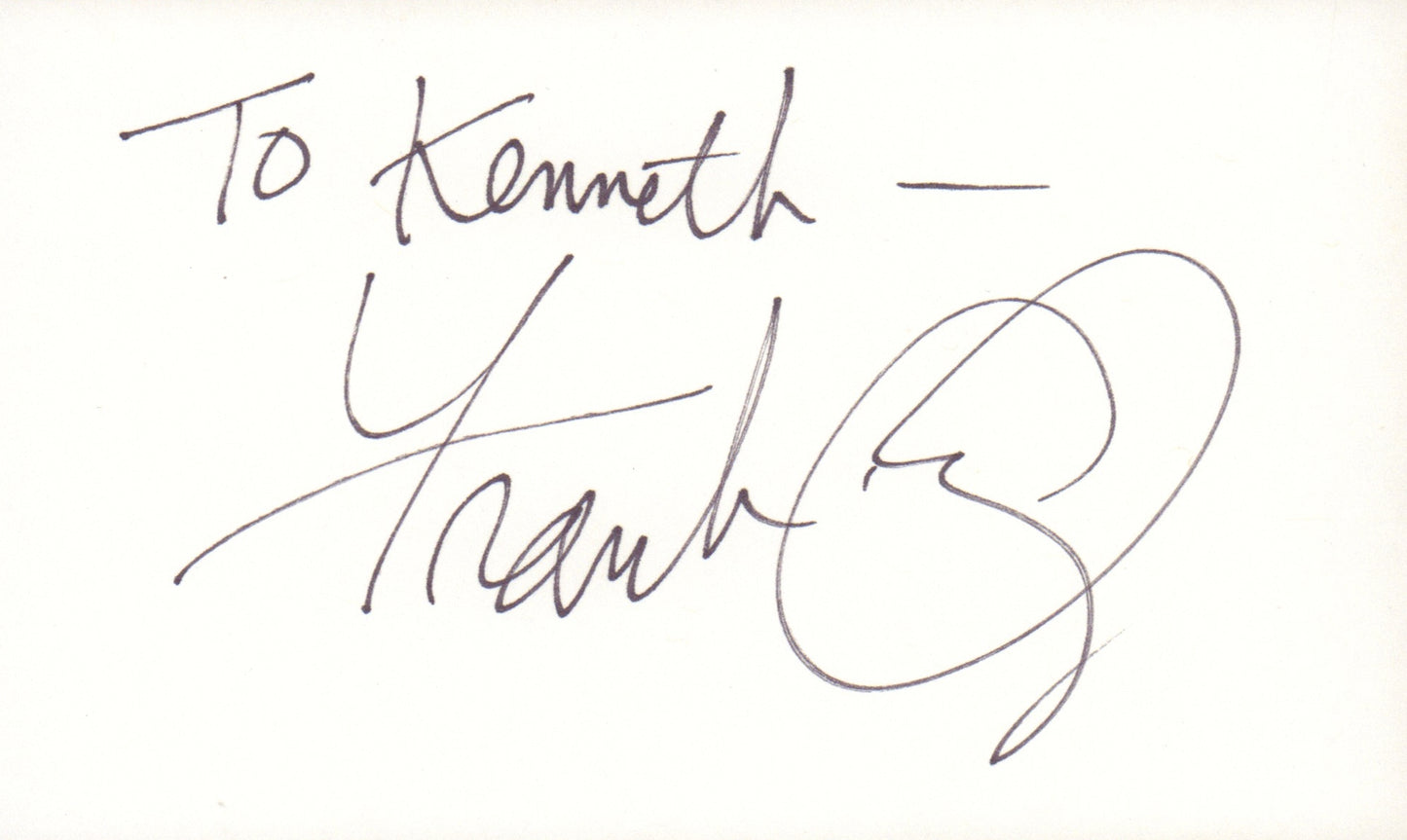 
                  
                    Frank Oz as Yoda in Star Wars: The Empire Strikes Back Signed 5x3 Index Card
                  
                