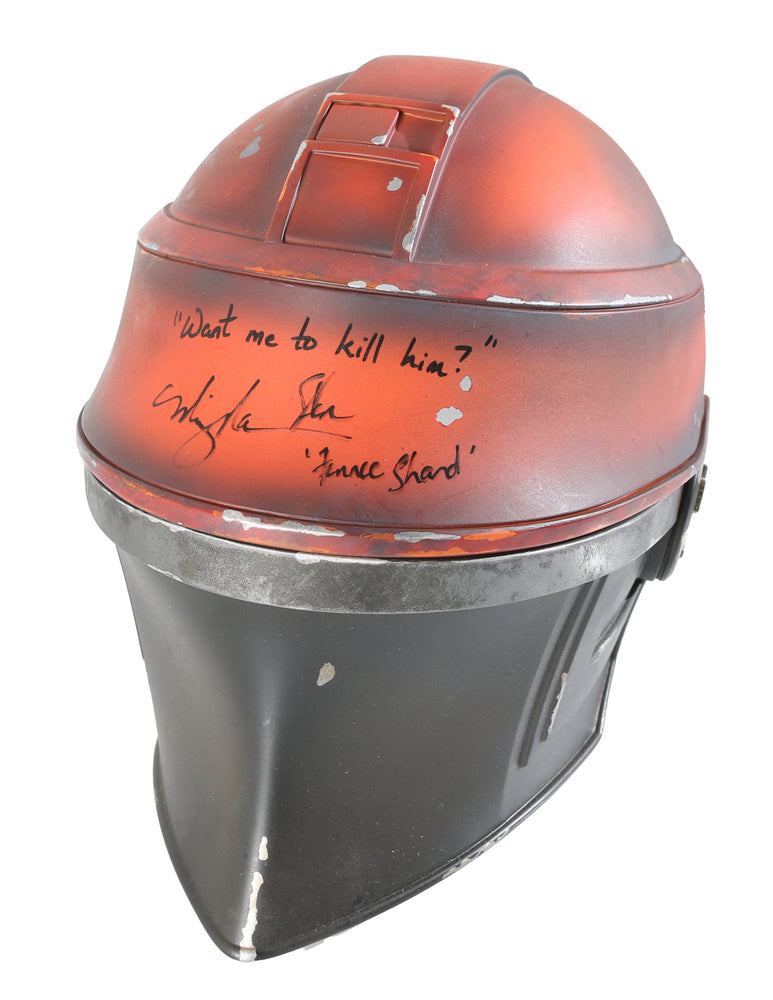 
                  
                    Fennec Shand from Star Wars: The Book of Boba Fett & The Mandalorian Helmet Signed by Ming-Na Wenwith Character Name & Quote
                  
                
