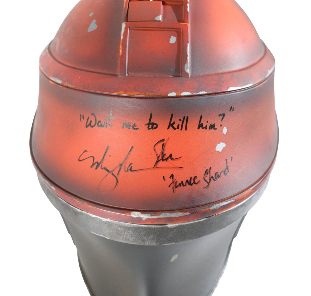 
                  
                    Fennec Shand from Star Wars: The Book of Boba Fett & The Mandalorian Helmet Signed by Ming-Na Wenwith Character Name & Quote
                  
                