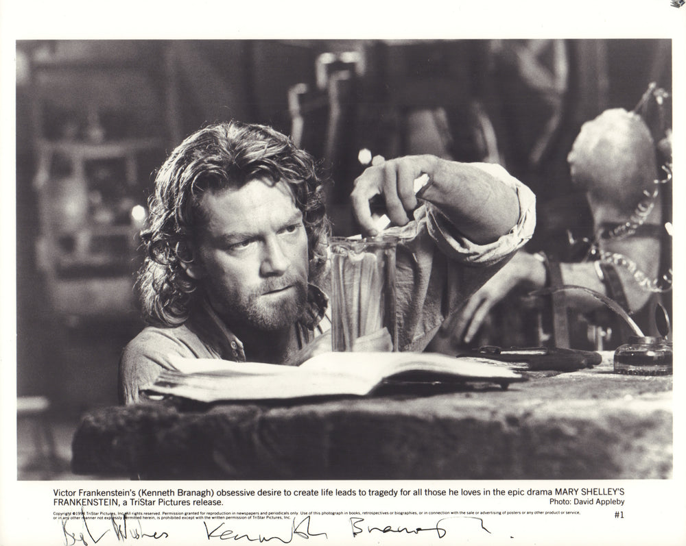 Kenneth Branagh as Victor Frankenstein in Mary Shelley's Frankenstein Signed 8x10 Photo