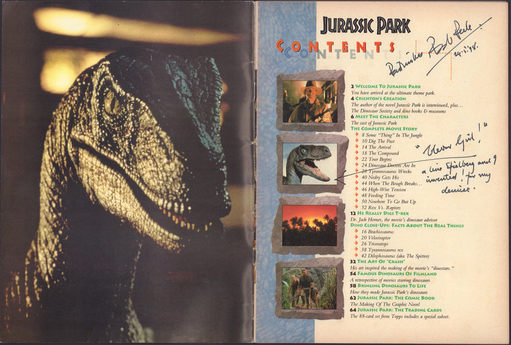 
                  
                    Bob Peck as Robert Muldoon in Jurassic Park Signed Magazine with Character Name, Stories About Filming, & "Clever Girl" Quote - Very Rare
                  
                