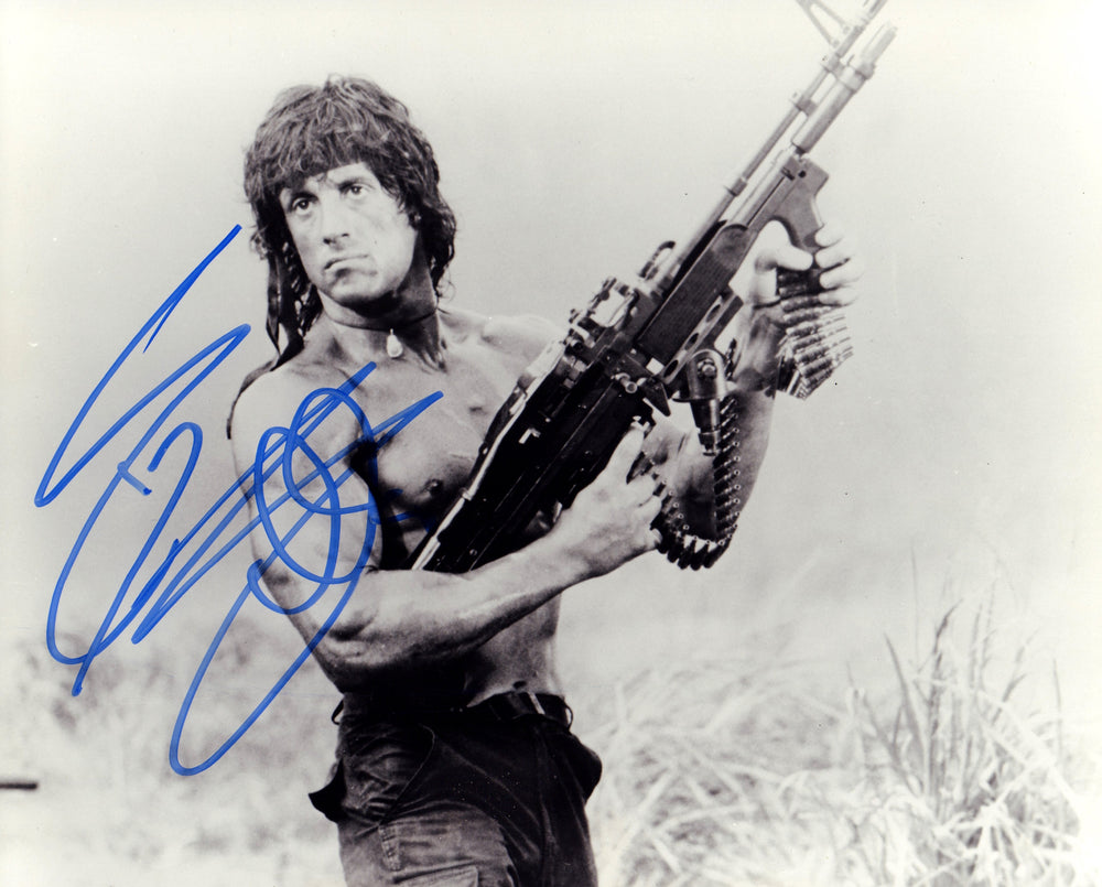 Sylvester Stallone Rambo: First Blood Part II Signed 8x10 Photo