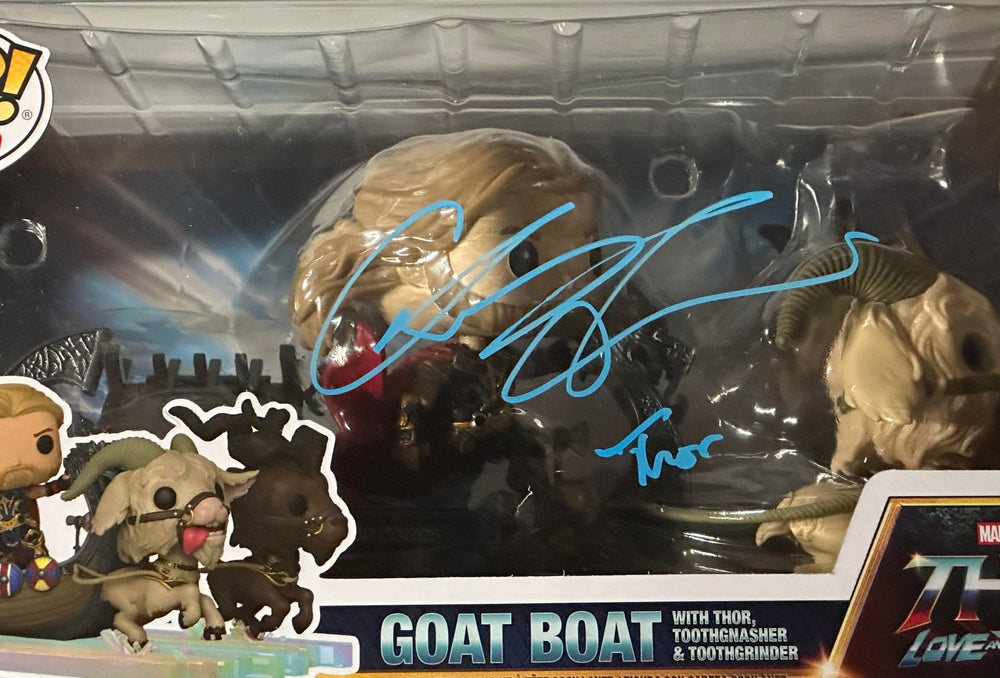
                  
                    Chris Hemsworth as Thor on Goat Boat in Thor: Love and Thunder (SWAU) Signed POP! Oversized Funko #290 with Character Name
                  
                