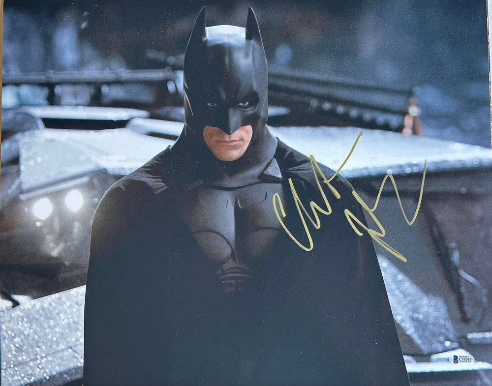 Christian Bale as Batman in Batman Begins Signed 16x20 Photo