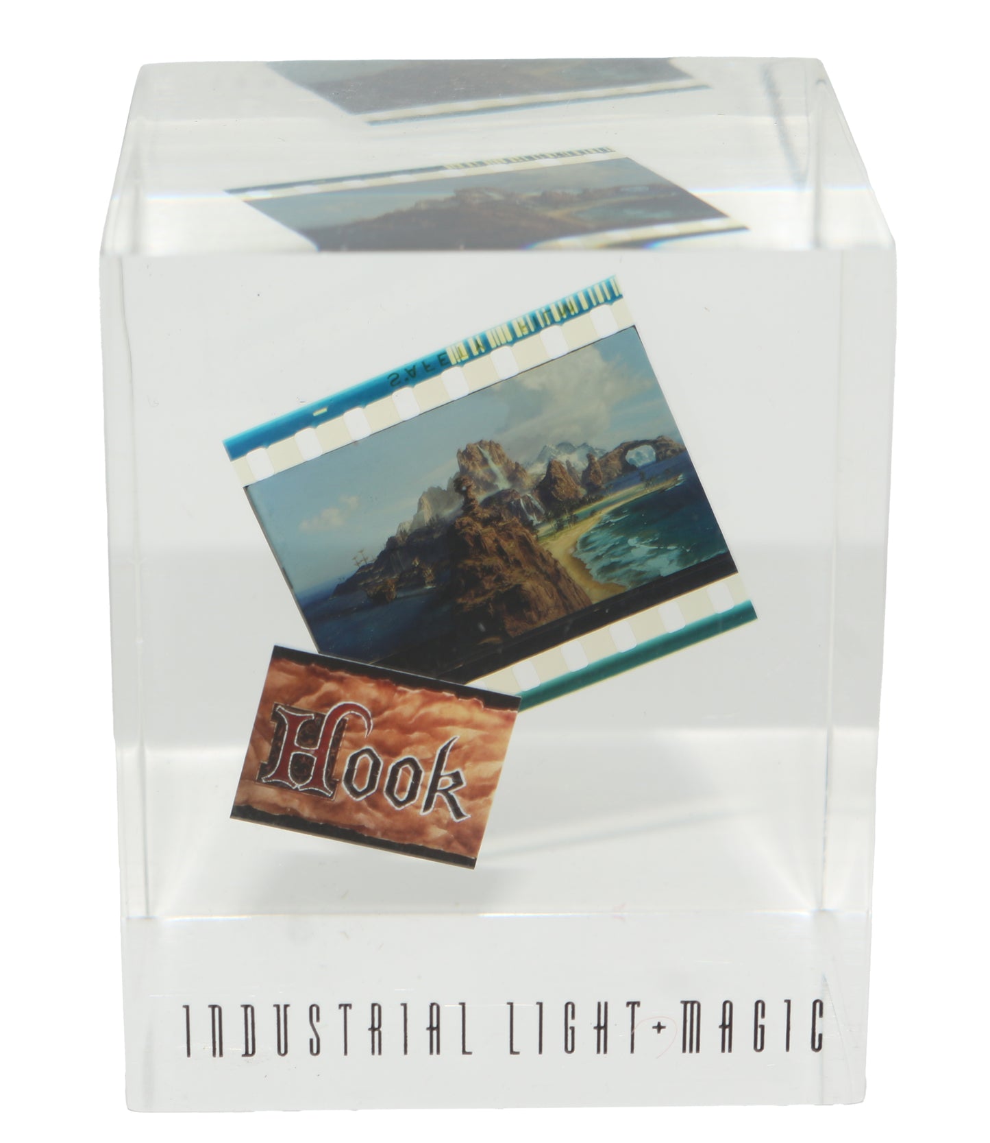 
                  
                    Wes Takahashi Industrial Light & Magic Collection - ILM Steven Spielberg's Hook Crystal Lucite Paperweight Production Gift
                  
                