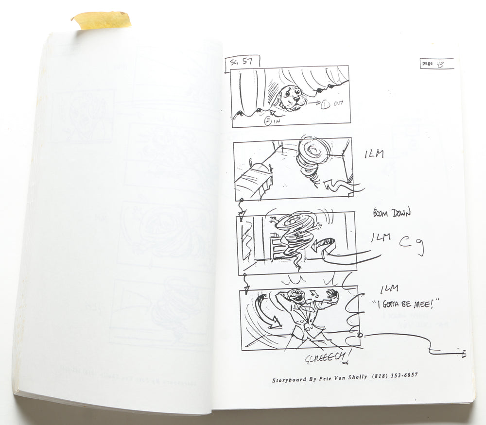 
                  
                    Wes Takahashi Industrial Light & Magic Collection - Jim Carrey The Mask Production Storyboards 165 Pages - 1993
                  
                