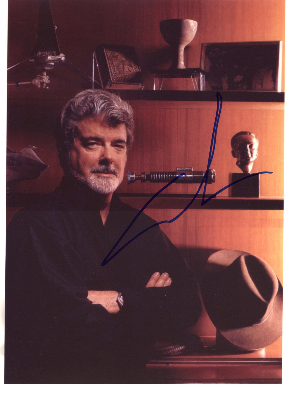 George Lucas Star Wars Indiana Jones Signed 11x14 Photo