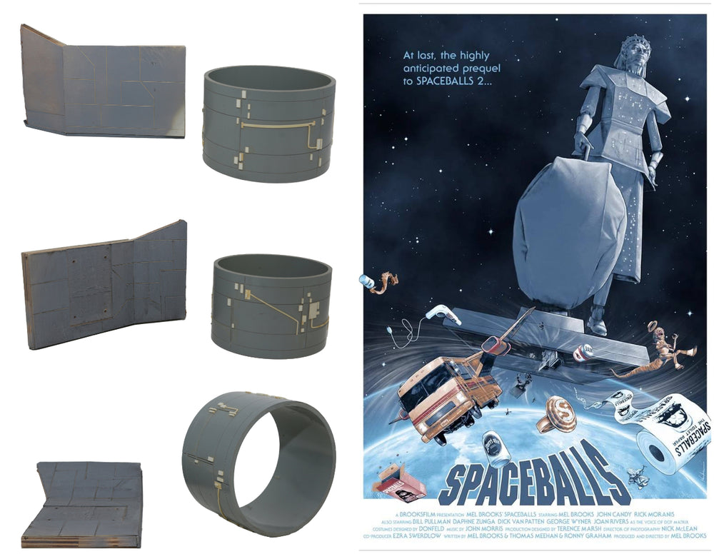 Spaceballs Mel Brooks Mega Maid Production Used Sections of the Miniature - 1987