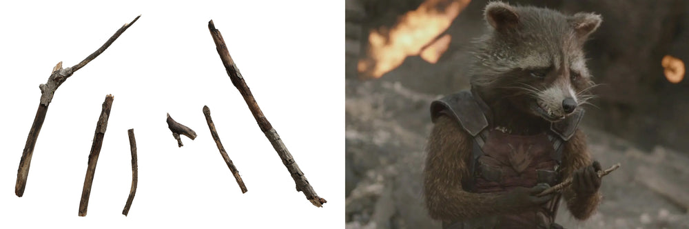 Guardians of the Galaxy Production Used Exploded Groot Sticks - 2014