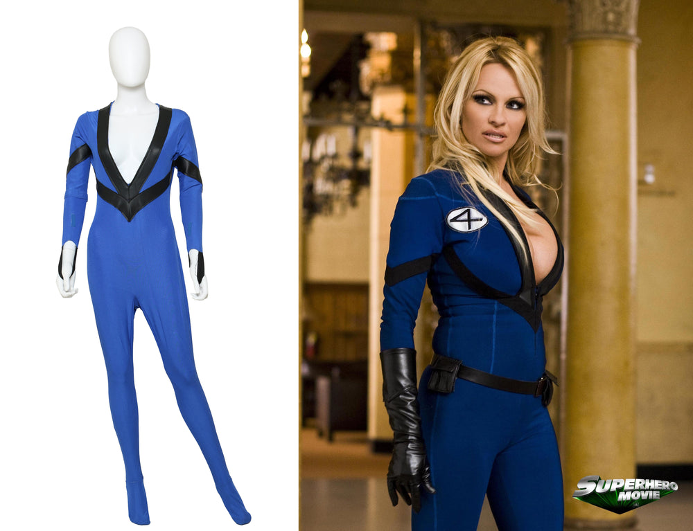 Superhero Movie Prototype Test Fitting Wardrobe for Pamela Anderson as the Fantastic Four Parody Character 