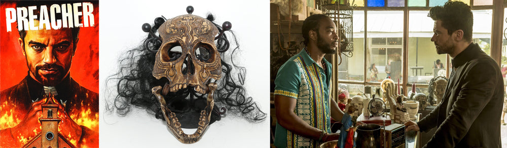 Preacher AMC TV Series Production Used Snake Eater Skull Prop from Papa Bebe's Voodoo Shop in the Episode Sokosha - 2017