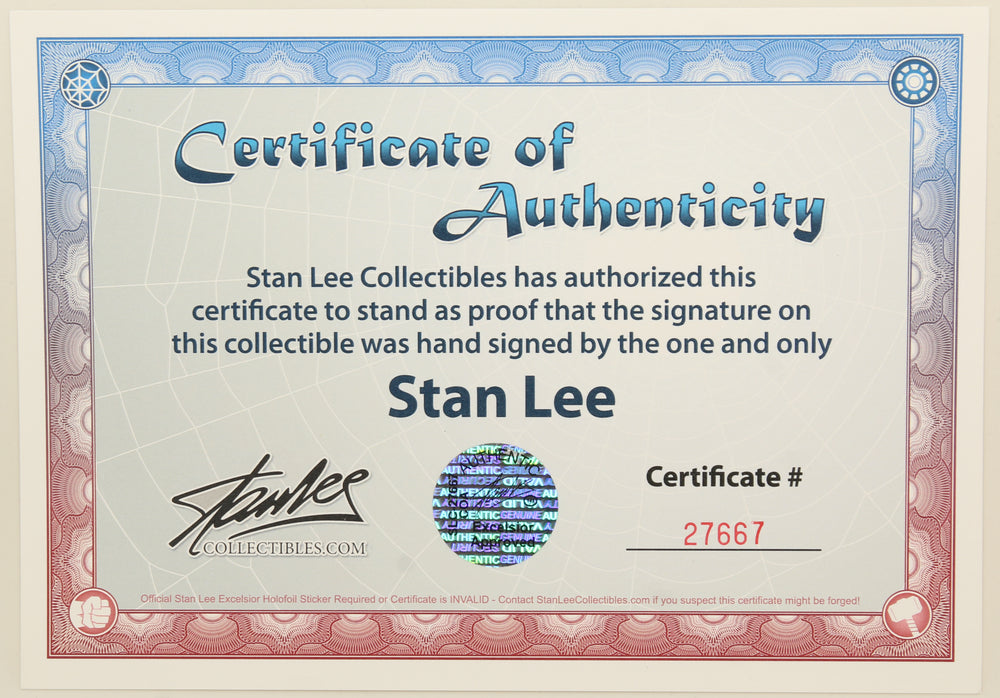 
                  
                    Stan Lee Creator of Marvel Characters: Spider-Man, the X-Men, Iron Man, Thor, the Hulk, Ant-Man, the Wasp, the Fantastic Four, Black Panther, Daredevil, Doctor Strange, the Scarlet Witch, Black Widow, & Many More Signed Action Figure
                  
                