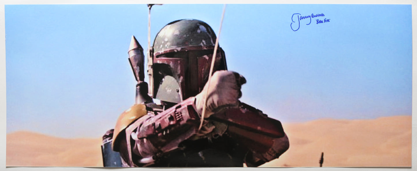 
                  
                    Jeremy Bulloch as Boba Fett in Star Wars: Return of the Jedi Signed 12x30 Photo with Character Name
                  
                