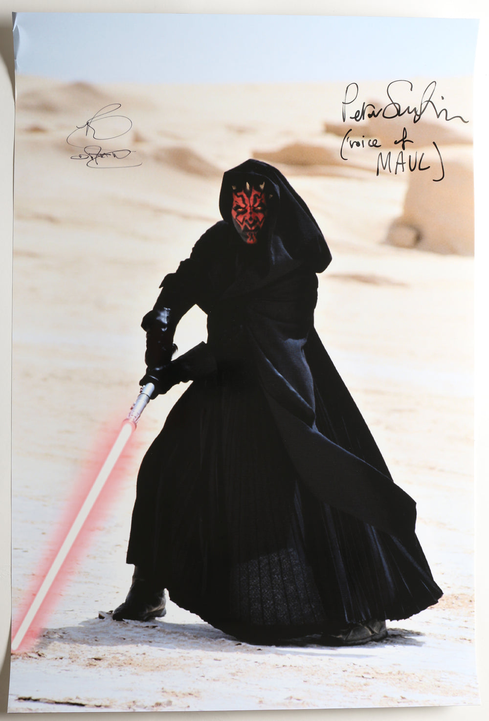 Ray Park & Peter Serafinowicz as Darth Maul in Star Wars Episode I: The Phantom Menace Signed 20x30 Poster