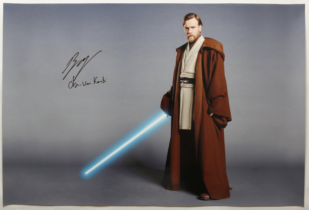 Ewan McGregor as Obi-Wan Kenobi in Star Wars Episode III: Revenge of the Sith (Official Pix) Signed 20x30 Poster with Long Character Name