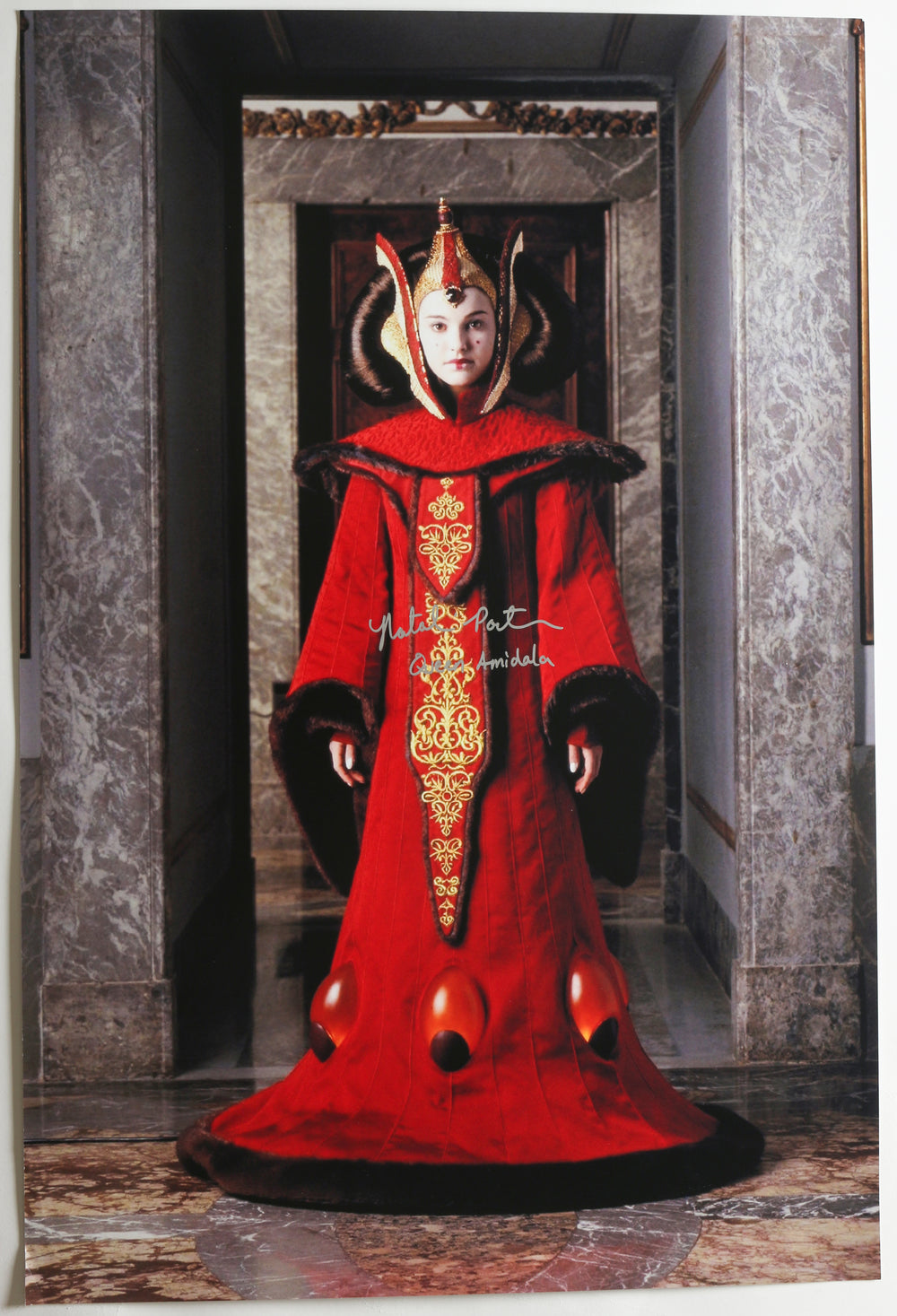 Natalie Portman as Queen Amidala in Star Wars Episode I: The Phantom Menace (BAS Witnessed) Signed 20x30 Poster with Full Character Name
