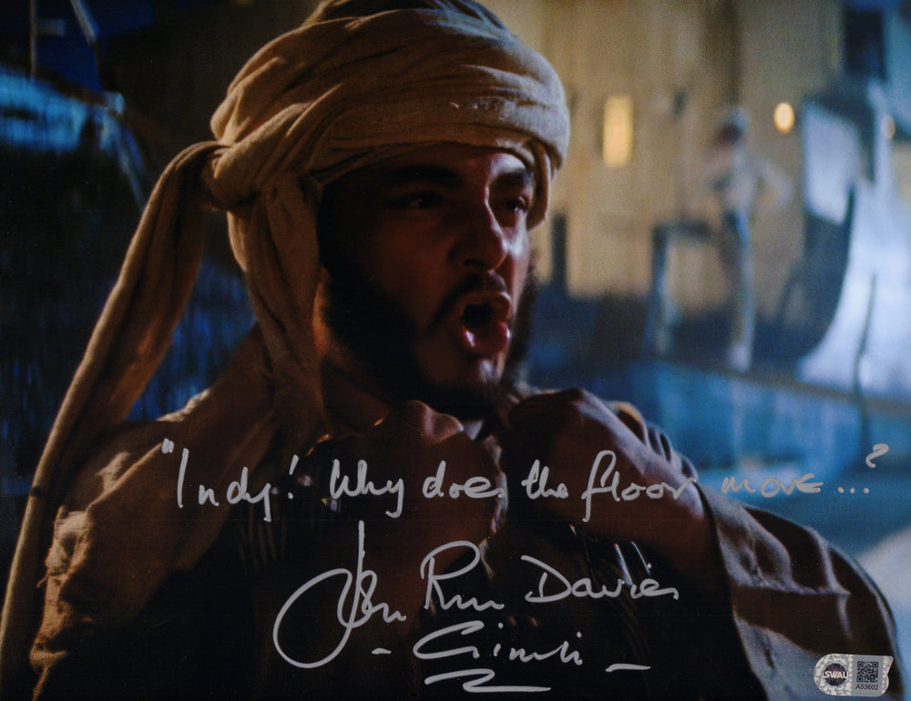 John Rhys-Davies as Sallah in Raiders of the Lost Ark (SWAU) Signed 11x14 Photo with Quote and Character Name