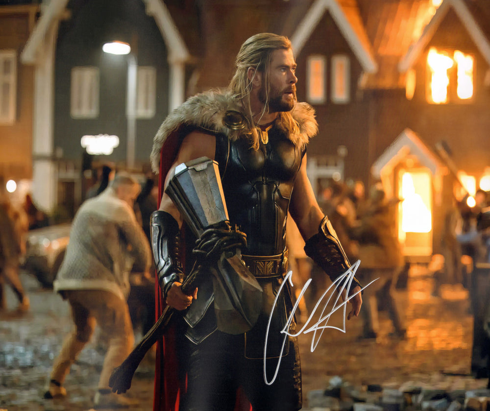 Chris Hemsworth as Thor in Thor: Love & Thunder Signed 16x20 Photo