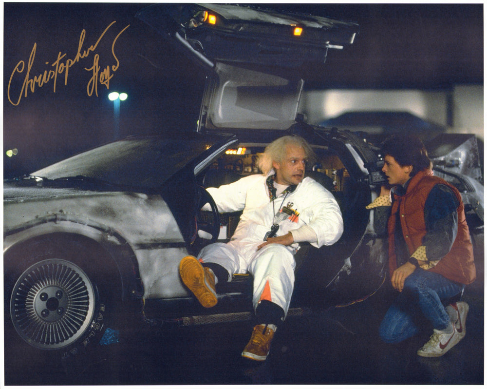 Christopher Lloyd as Doc Brown in Back to the Future Signed 16x20 Photo