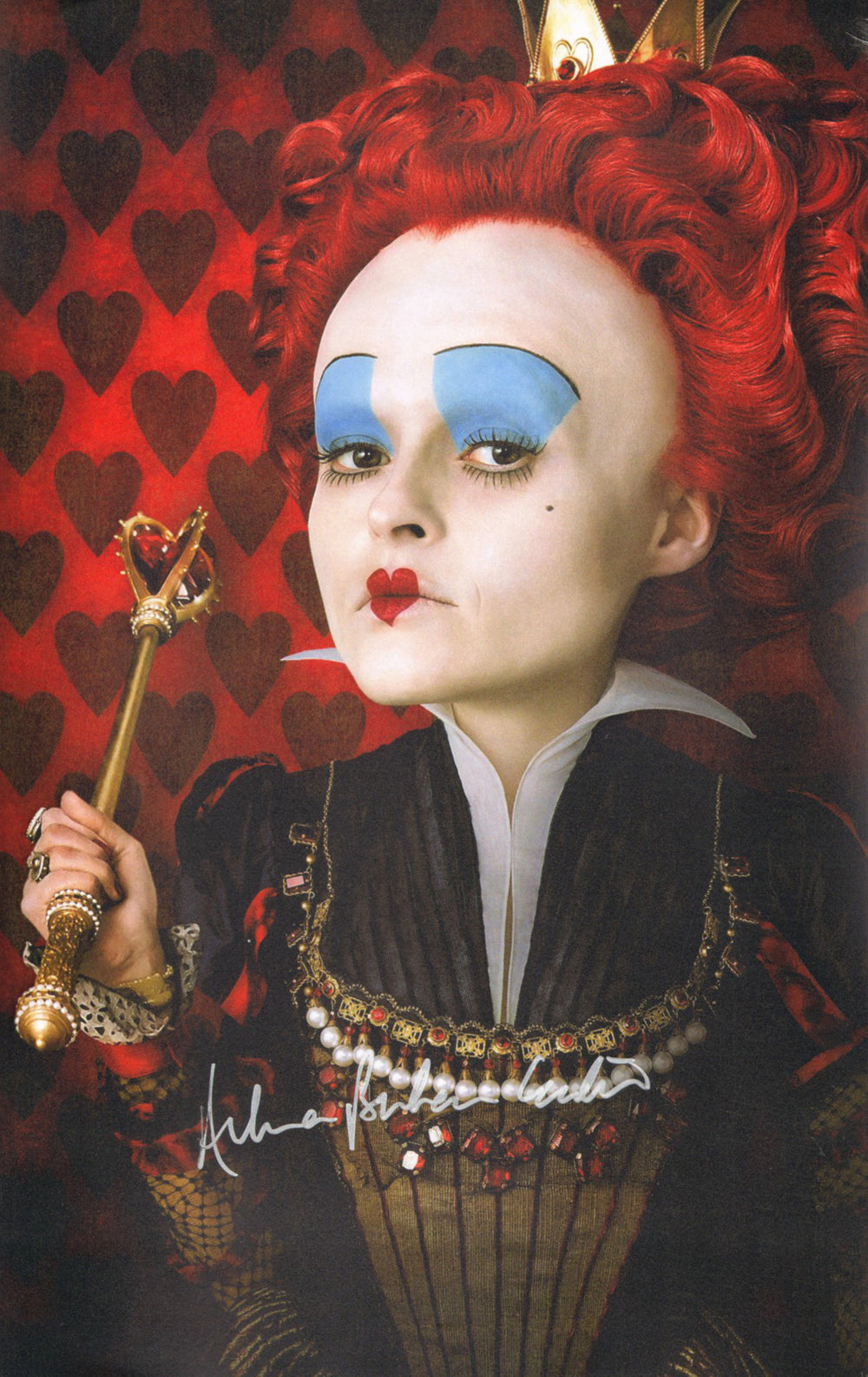 Helena Bonham Carter as Red Queen in Alice in Wonderland Signed 11x17 Photo