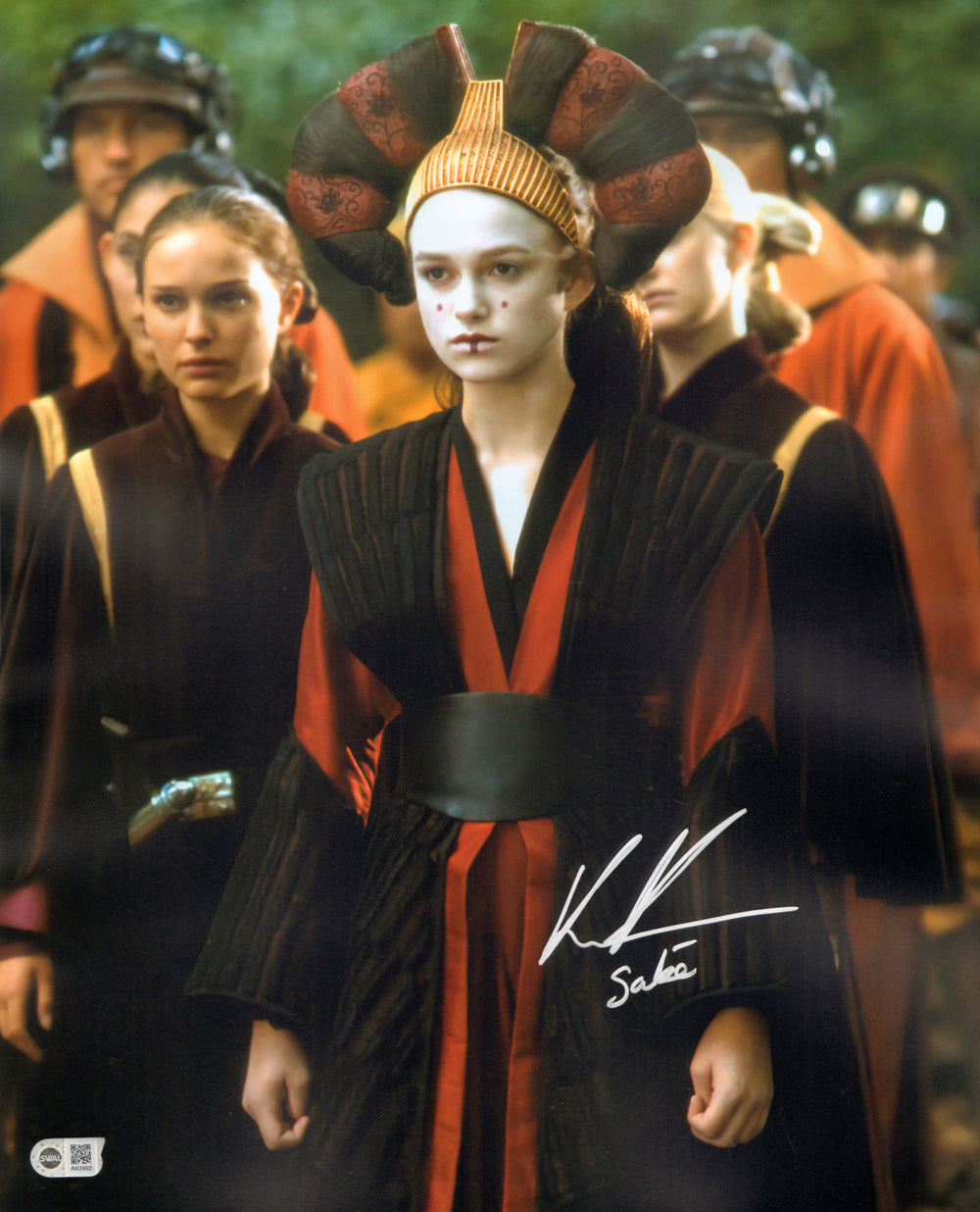 Keira Knightley as Sabe in Star Wars Episode I: The Phantom Menace (SWAU) Signed 16x20 Photo with Character Name