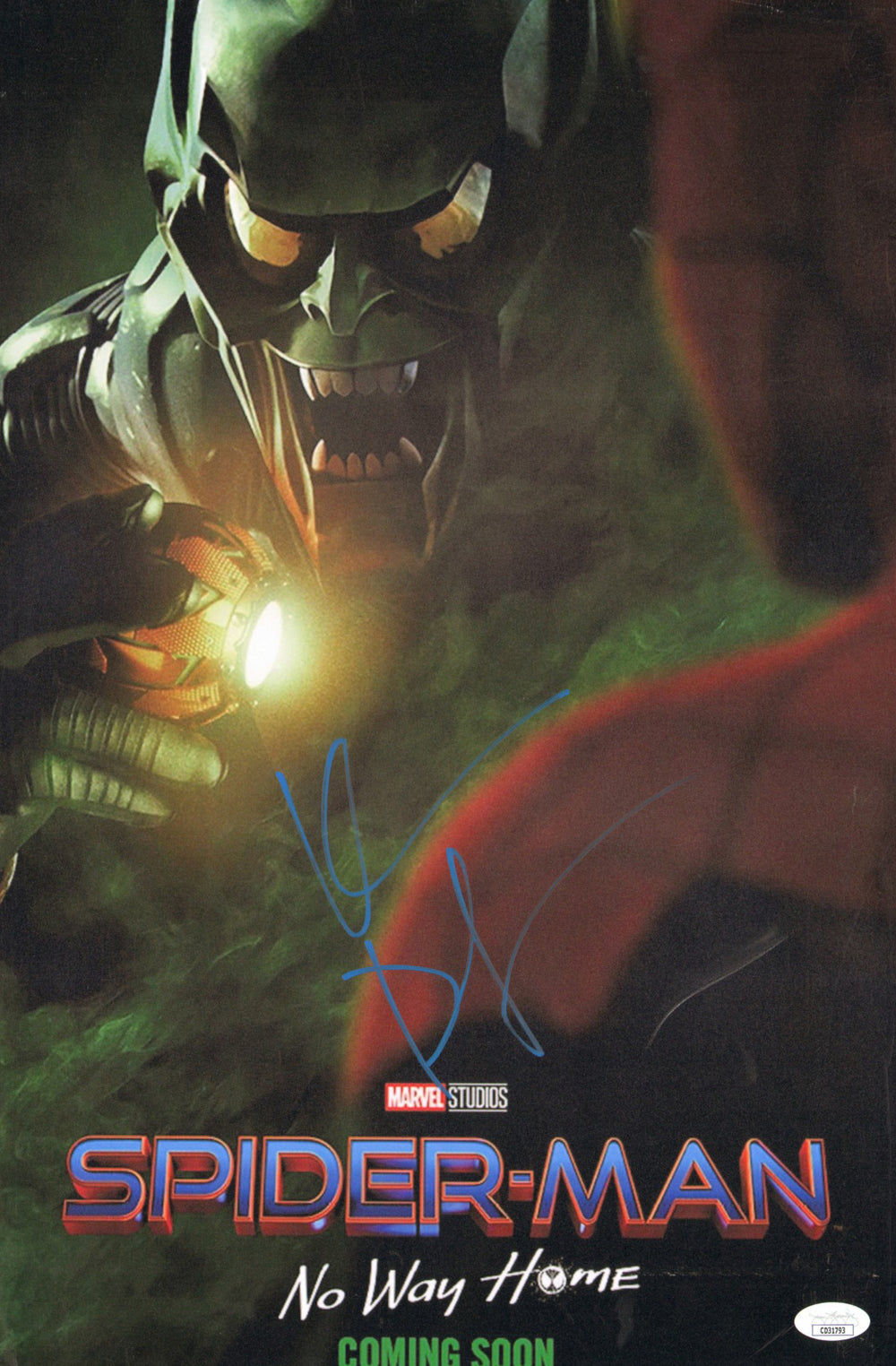 Willem DaFoe as Green Goblin in Spider-Man: No Way Home (JSA) Signed 12x18 Mini Poster