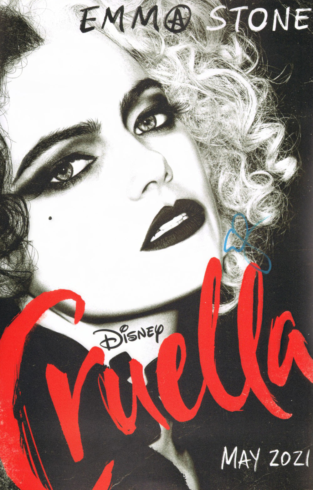 Emma Stone as Cruella de Vil in Cruella Signed 11x17 Photo