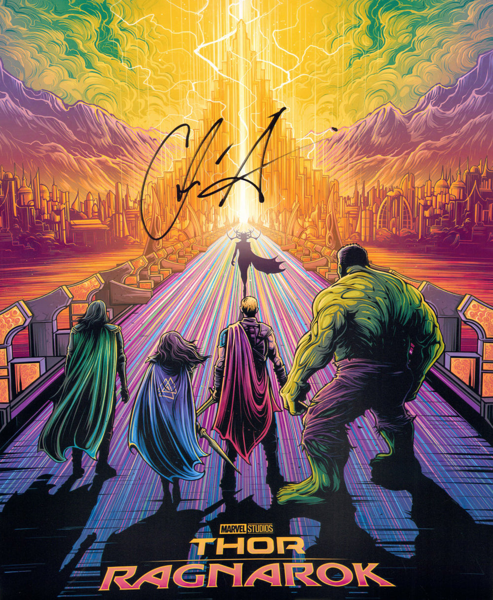 Chris Hemsworth as Thor in Thor: Ragnarok (SWAU) Signed 16x20 Mini Poster