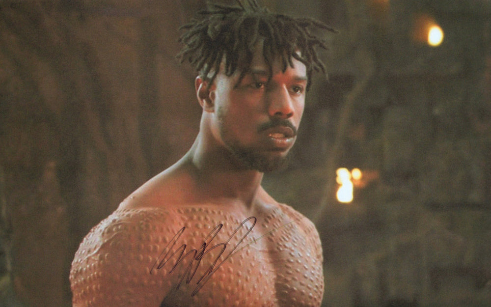 Michael B. Jordan as Killmonger in Black Panther Signed 11x17 Photo