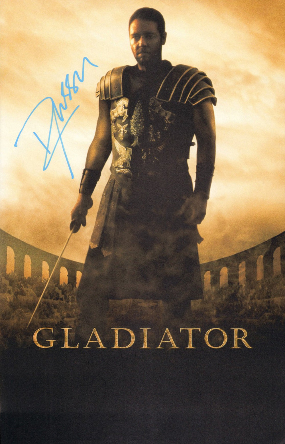 Russell Crowe as Maximus in Ridley Scott's Gladiator Signed 11x17 Mini Poster
