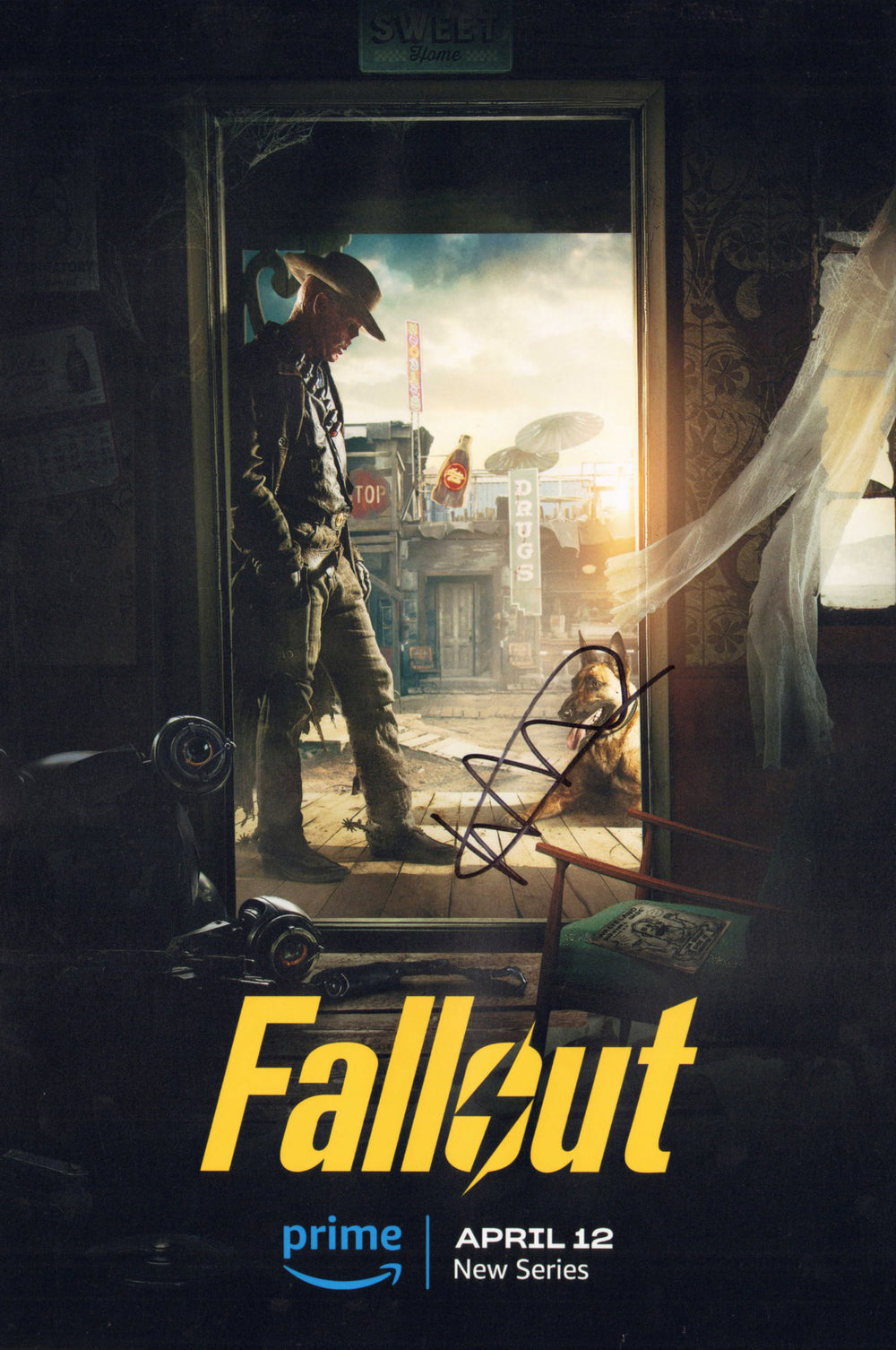 Walton Goggins as The Ghoul in Fallout Signed 12x18 Mini Poster