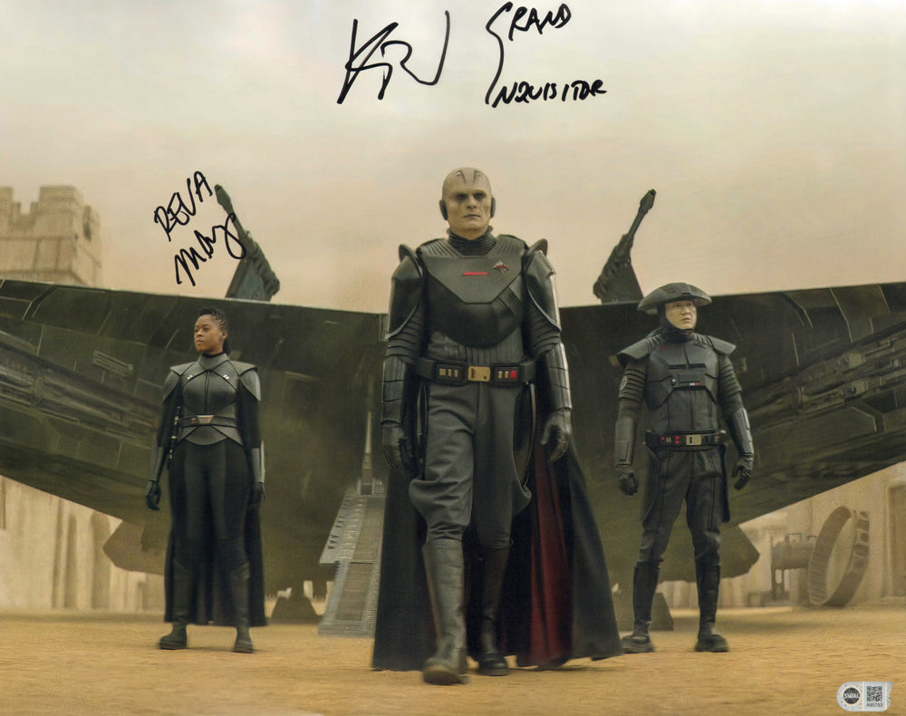 Moses Ingram as Reva & Rupert Friend as the Grand Inquisitor in Star Wars: Obi-Wan Kenobi (SWAU) Signed 16x20 Photo with Character Names