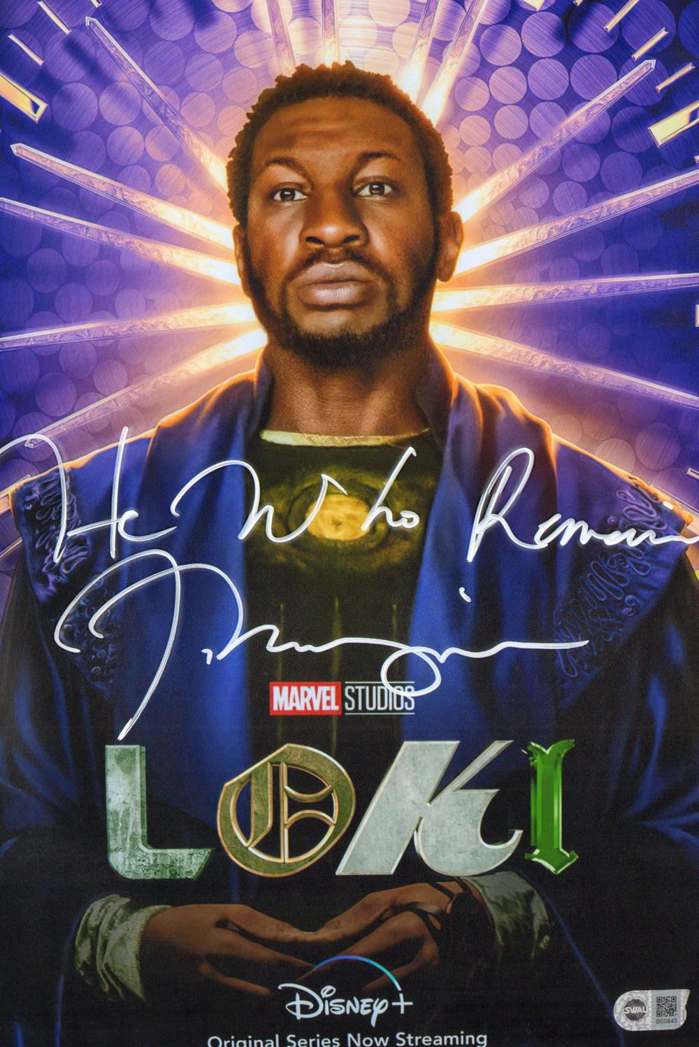 Jonathan Majors as He Who Remains in Loki (SWAU) Signed 11x16.5 Mini Poster