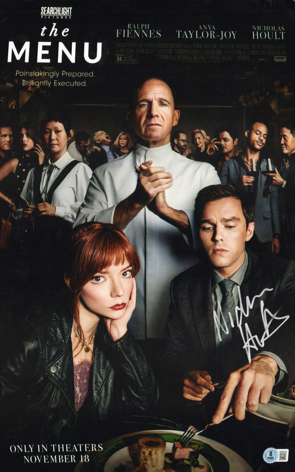 Nicholas Hoult as Tyler in The Menu (Beckett) Signed 12x18 Mini Poster