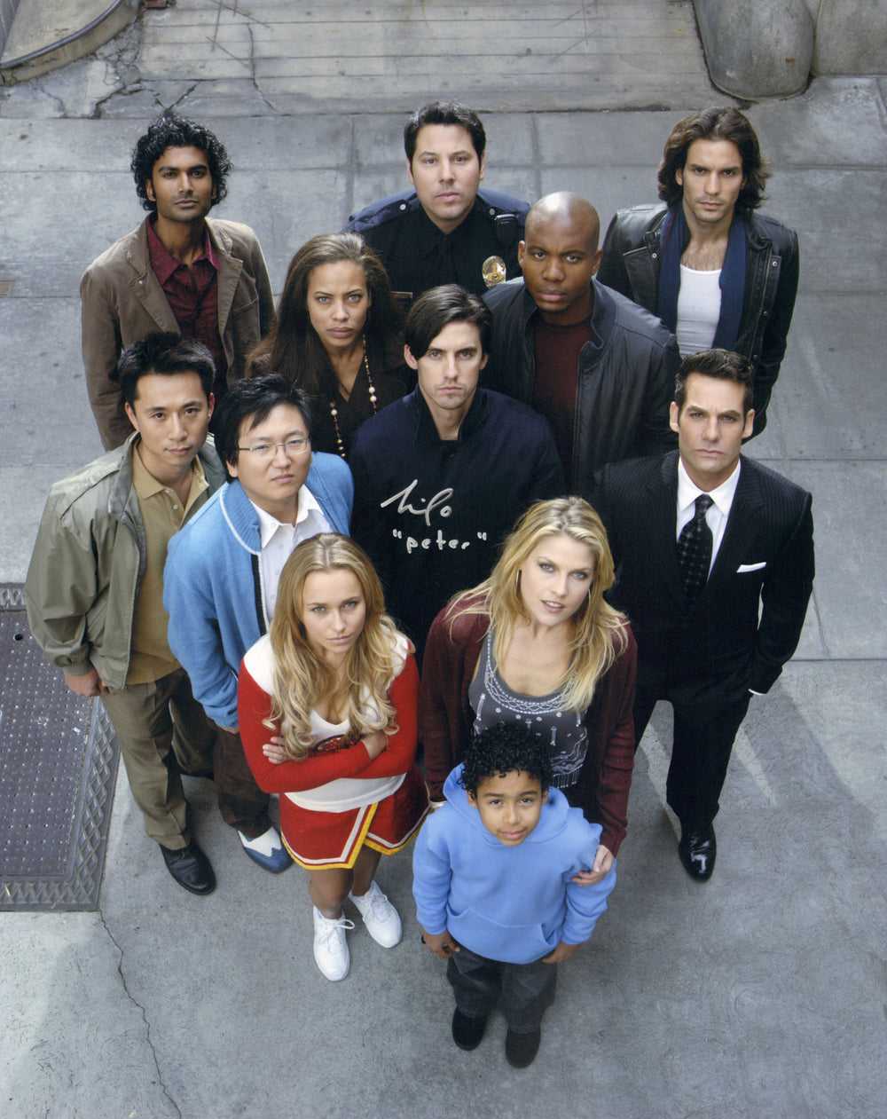 Milo Ventimiglia as Peter Petrelli in Heroes Signed 16x20 Photo with Character Name