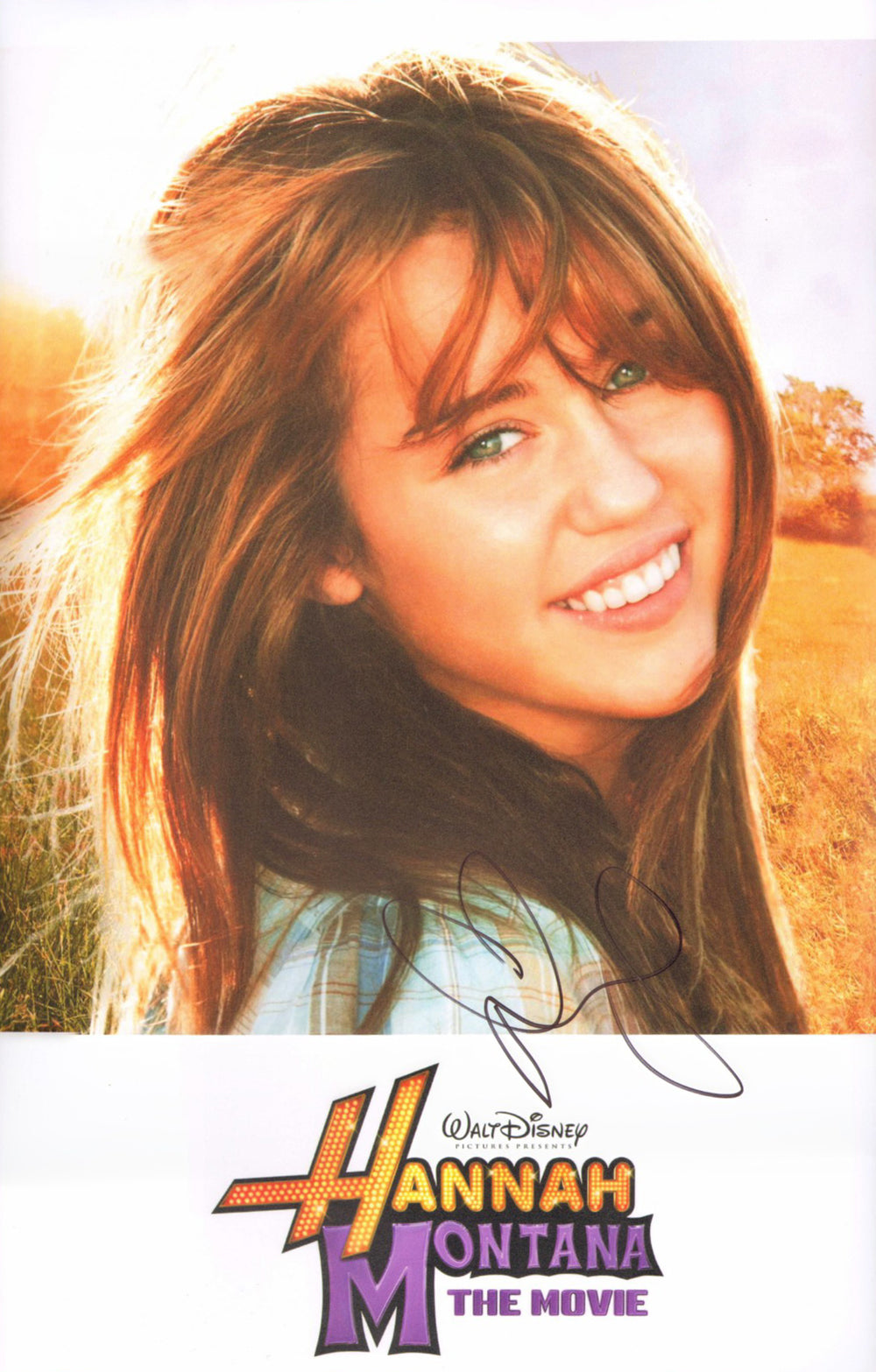 Miley Cyrus as Hannah Montana in Disney's Hannah Montana the Movie Signed 11x17 Mini Poster