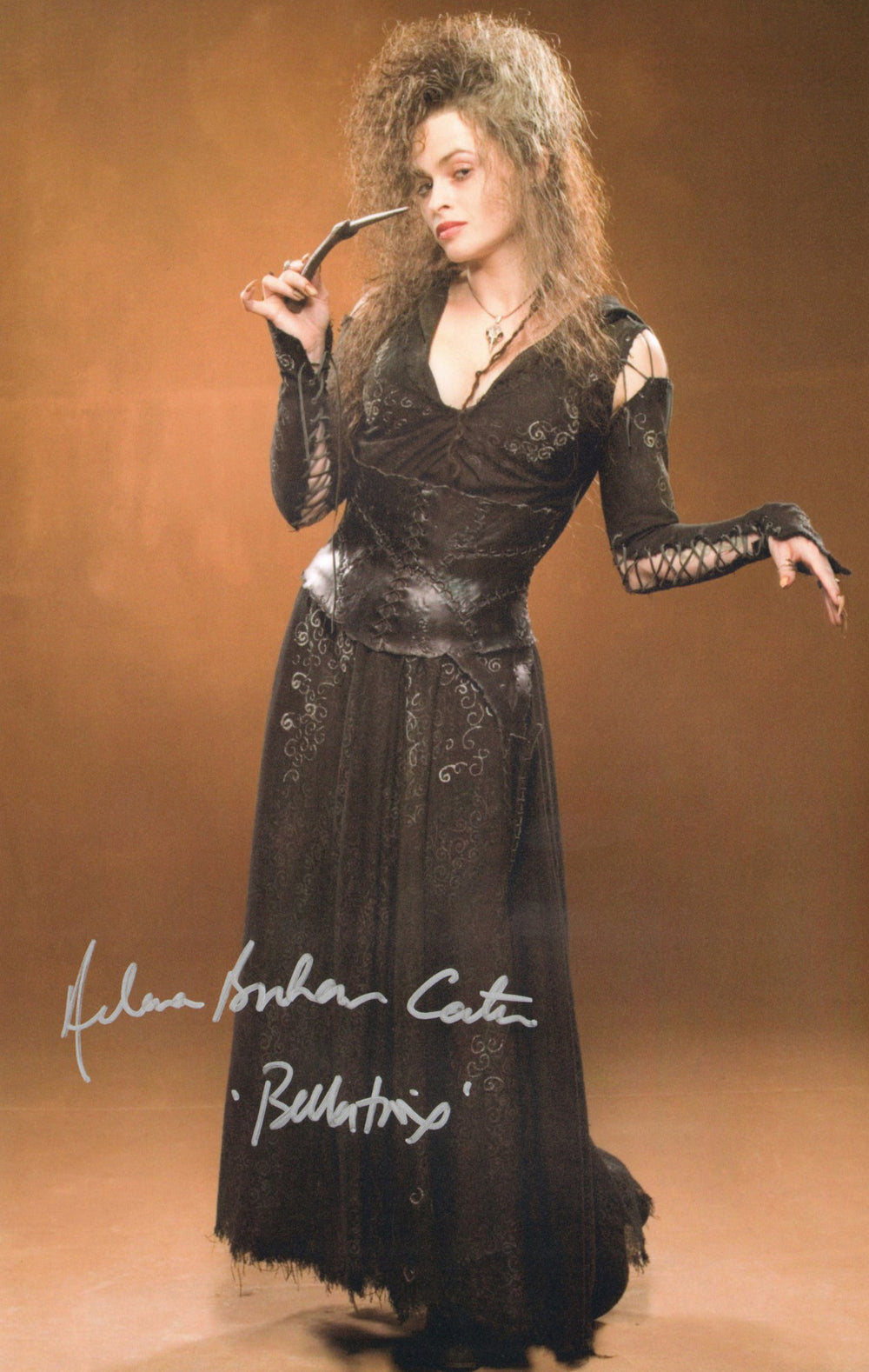 Helena Bonham Carter as Bellatrix Lestrange in Harry Potter & the Order of the Phoenix Signed 11x17 Photo with Character Name