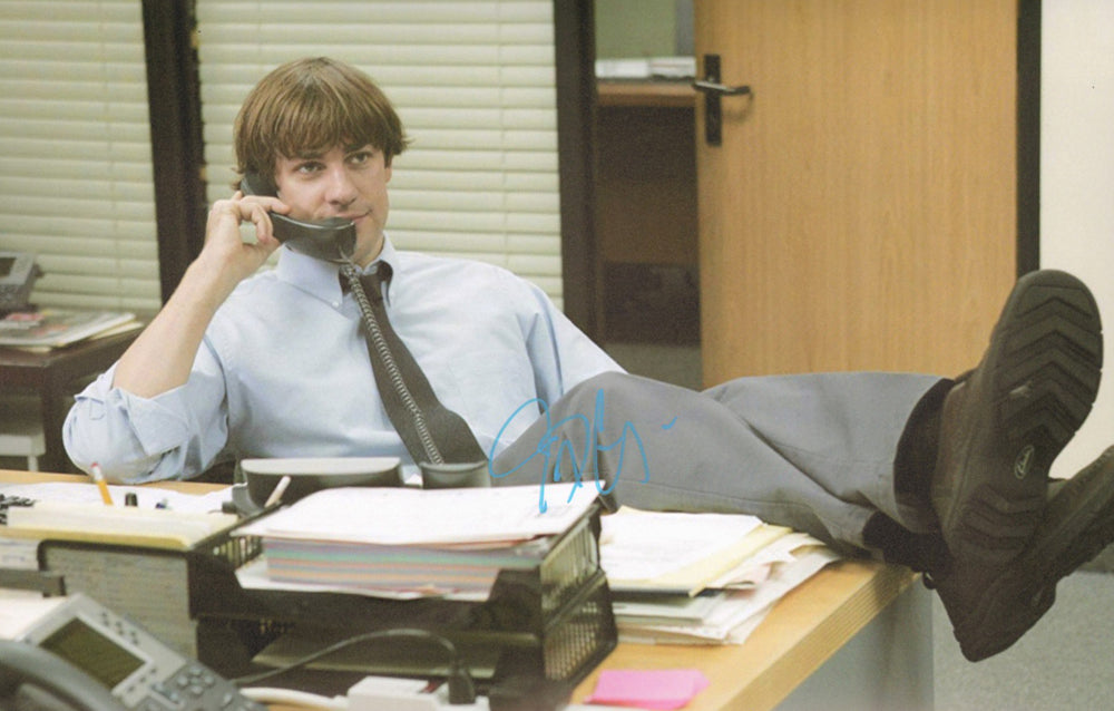 John Krasinski as Jim Halpert in The Office Signed 11x17 Photo