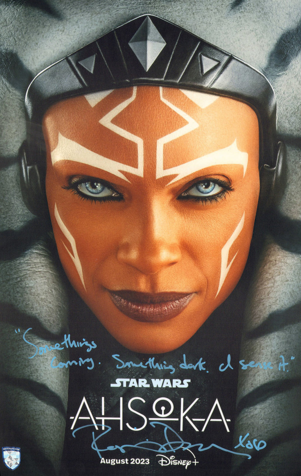 Rosario Dawson as Ahsoka Tano in Star Wars: Ahsoka (Official Pix) Signed 12x18 Mini Poster with Quote