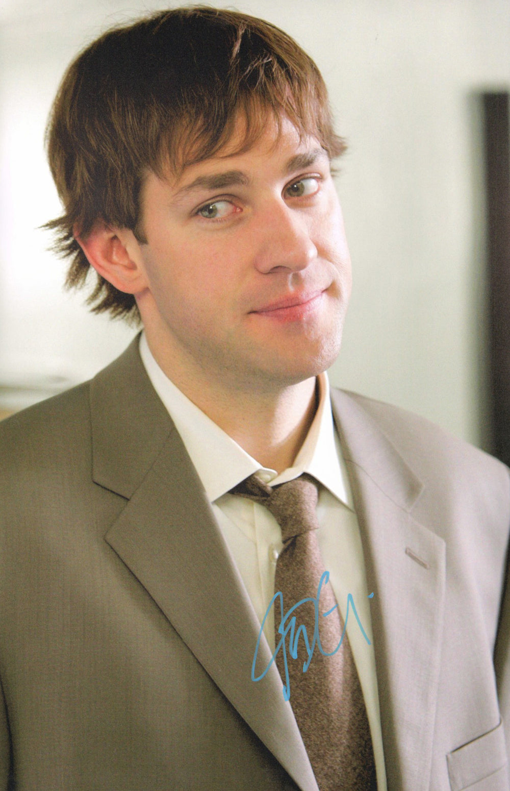 John Krasinski as Jim Halpert in The Office Signed 11x17 Photo