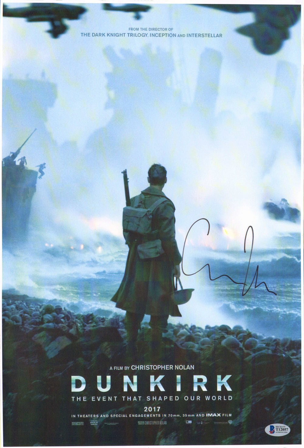 Christopher Nolan Director of Dunkirk (Beckett) Signed 12x17.5 Mini Poster