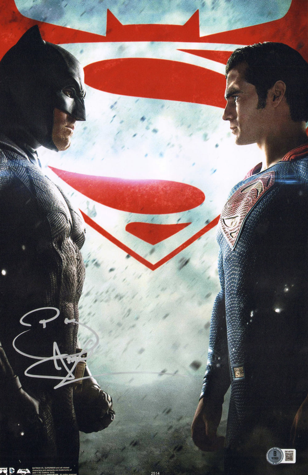 Ben Affleck as Batman in Batman v Superman: Dawn of Justice (Beckett) Signed 11x17 Photo
