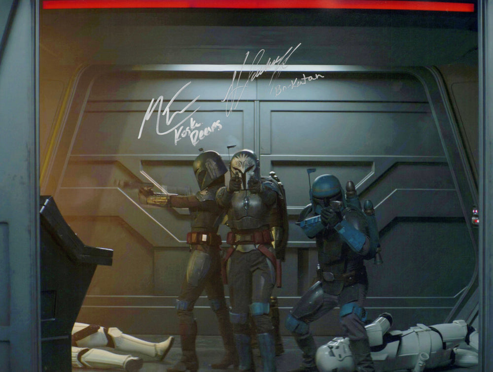 Katee Sackhoff as Bo-Katan & Mercedes Varnado as Koska Reeves in Star Wars: The Mandalorian Signed 16x20 Photo with Character Names