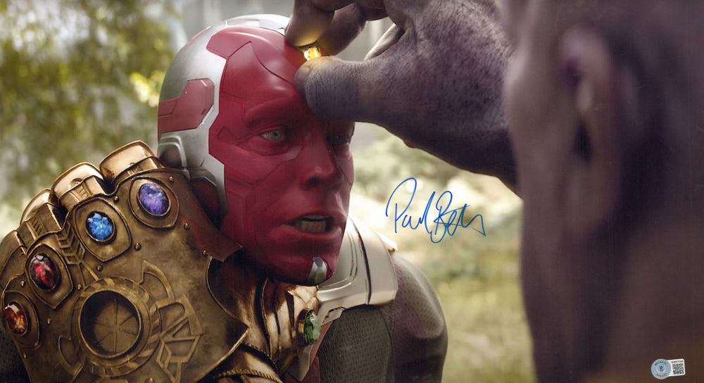 Paul Bettany as Vision in Avengers: Infinity War (Beckett) Signed 12x22 Photo