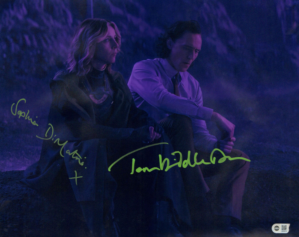 Tom Hiddleston as Loki & Sophia Di Martino as Sylvie in Loki (SWAU) Signed 16x20 Photo