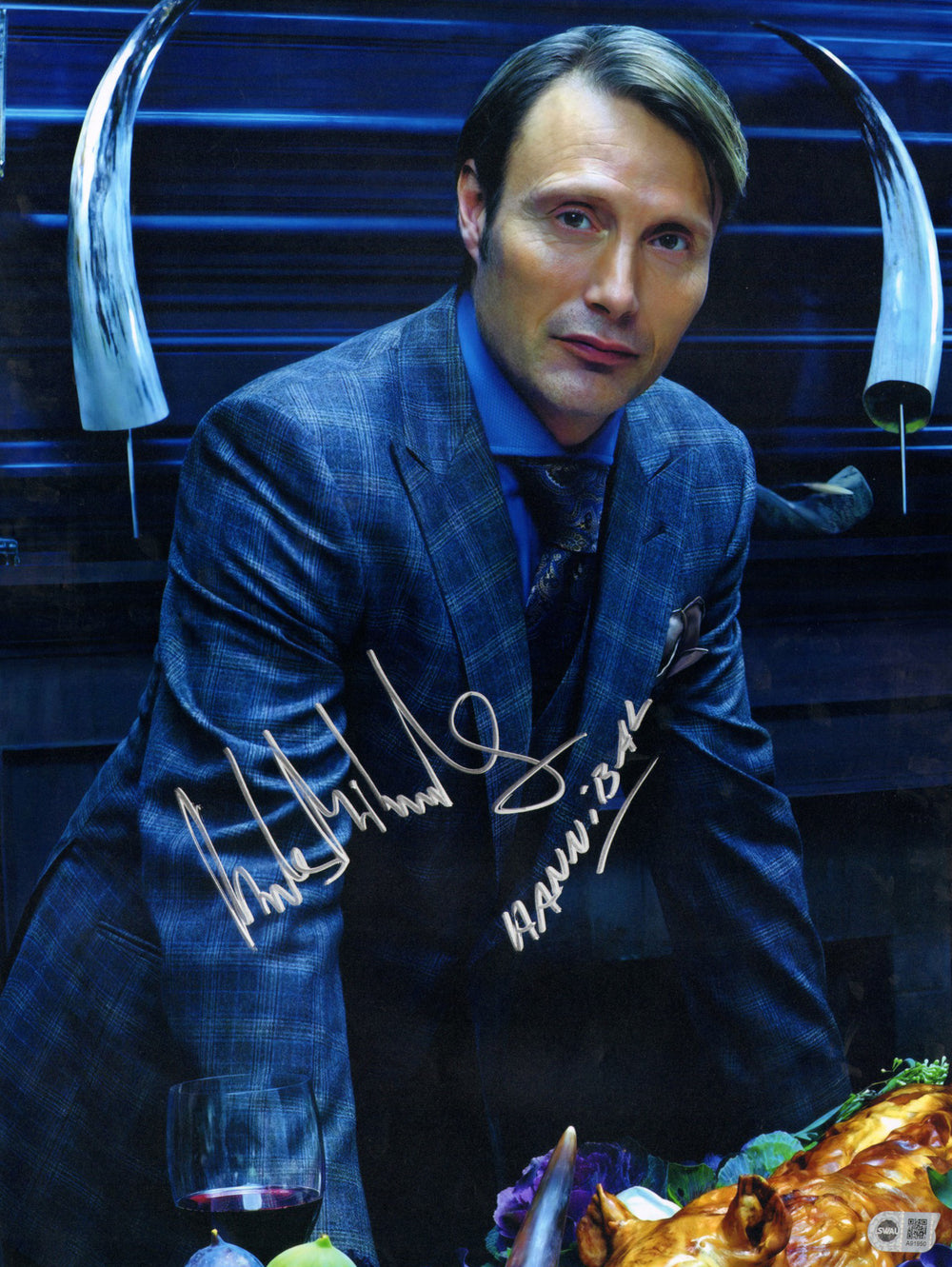 Mads Mikkelsen as Hannibal Lector in Hannibal (SWAU) Signed 16x20 Photo with Character Name